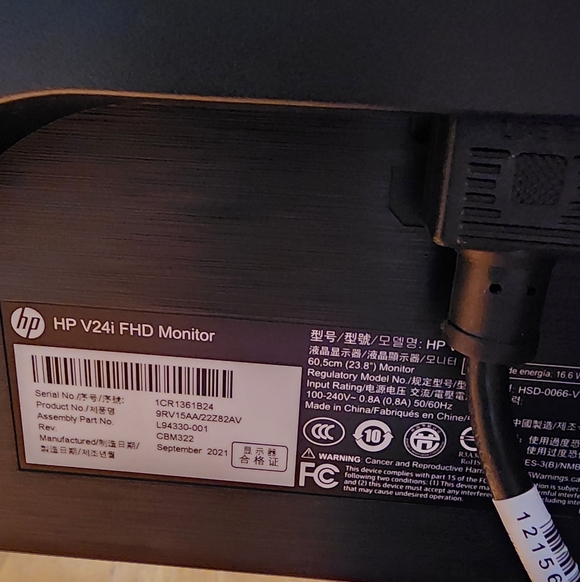 HP V24i HD Monitor 23.8" - #2 - Picture 2 of 6